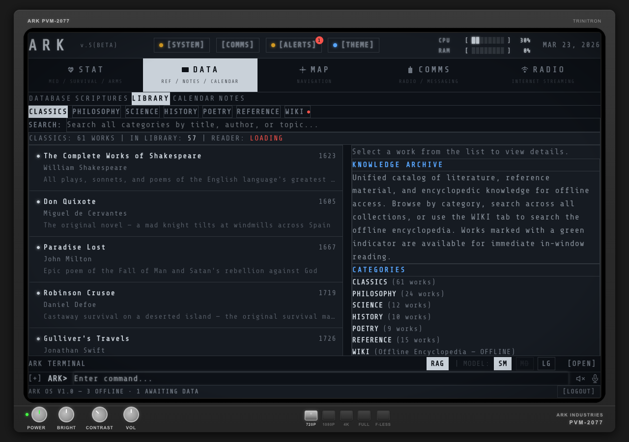 DATA tab — reference library and documents